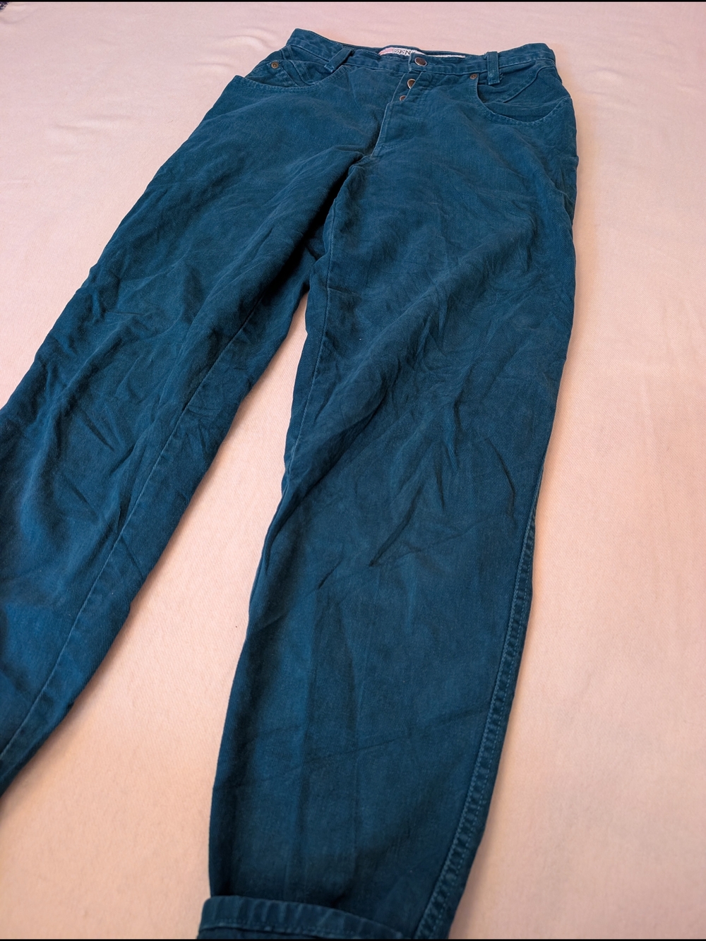Vintage Zena Jeans Teal High-Waist Denim